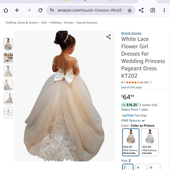 Ivory Lace Princess Dress